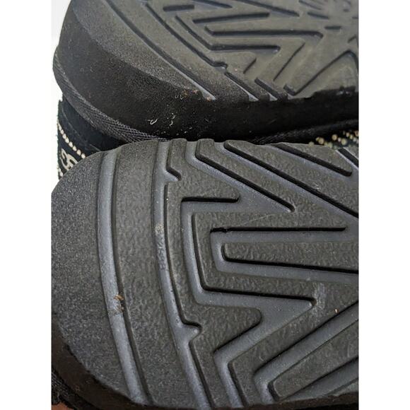 Size 9 UGG Mini Bailey Glimmer Metallic Polka Dot Bling Button Black Boots Shoes - Picture 8 of 12